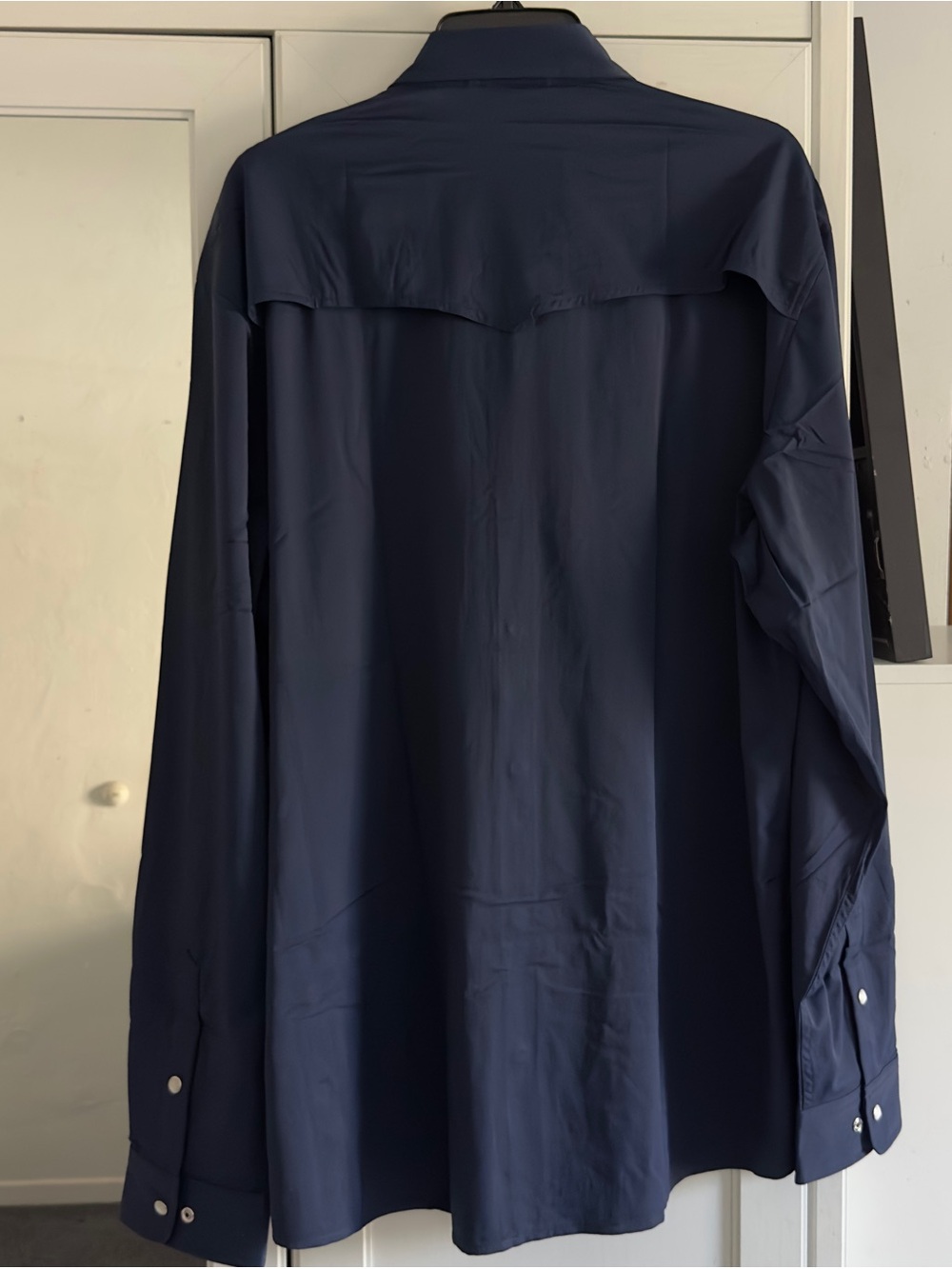 Poncho The Pacifico Long Sleeve Shirt in Navy Size XXL Slim Fit - Picture 7 of 9